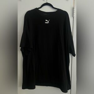 Puma Black Short Sleeve Tee Classic Crew Neck